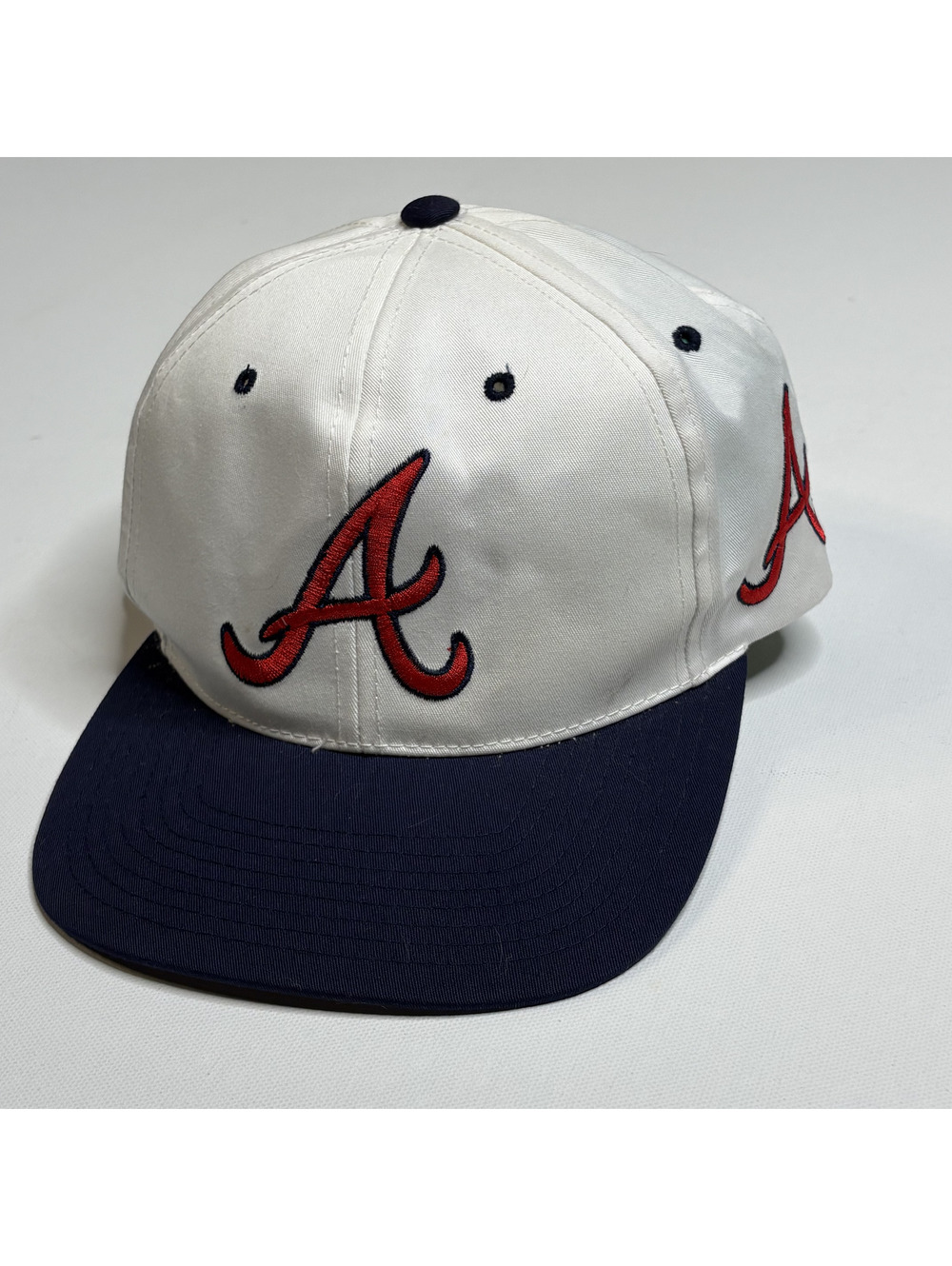 Vintage Atlanta Braves Snapback Hat Baseball Cap White Blue